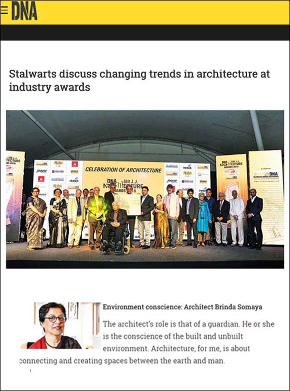 Stalwarts discuss changing trends in architecture at industry awards, DNA
